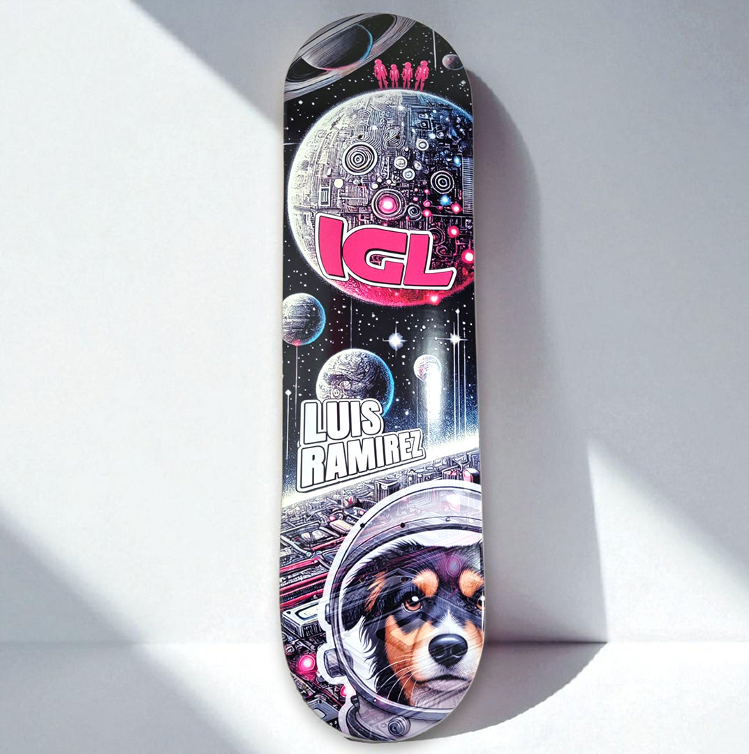 tabla de skate diseño espacio