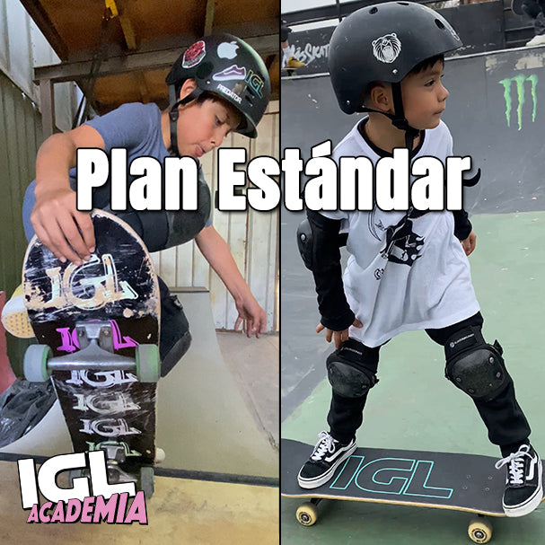 Clases de skate plan estandar en la academia de skateboard