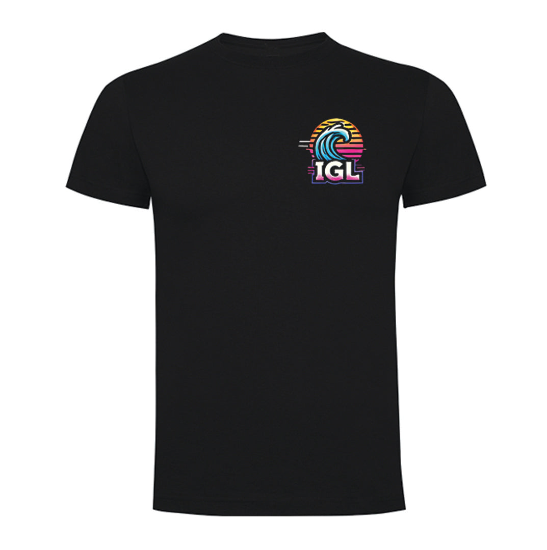 Polera Negra Manga Corta marca igl modelo wave