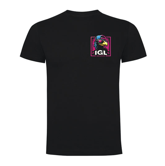 Polera manga corta negra logo eagle marca igl