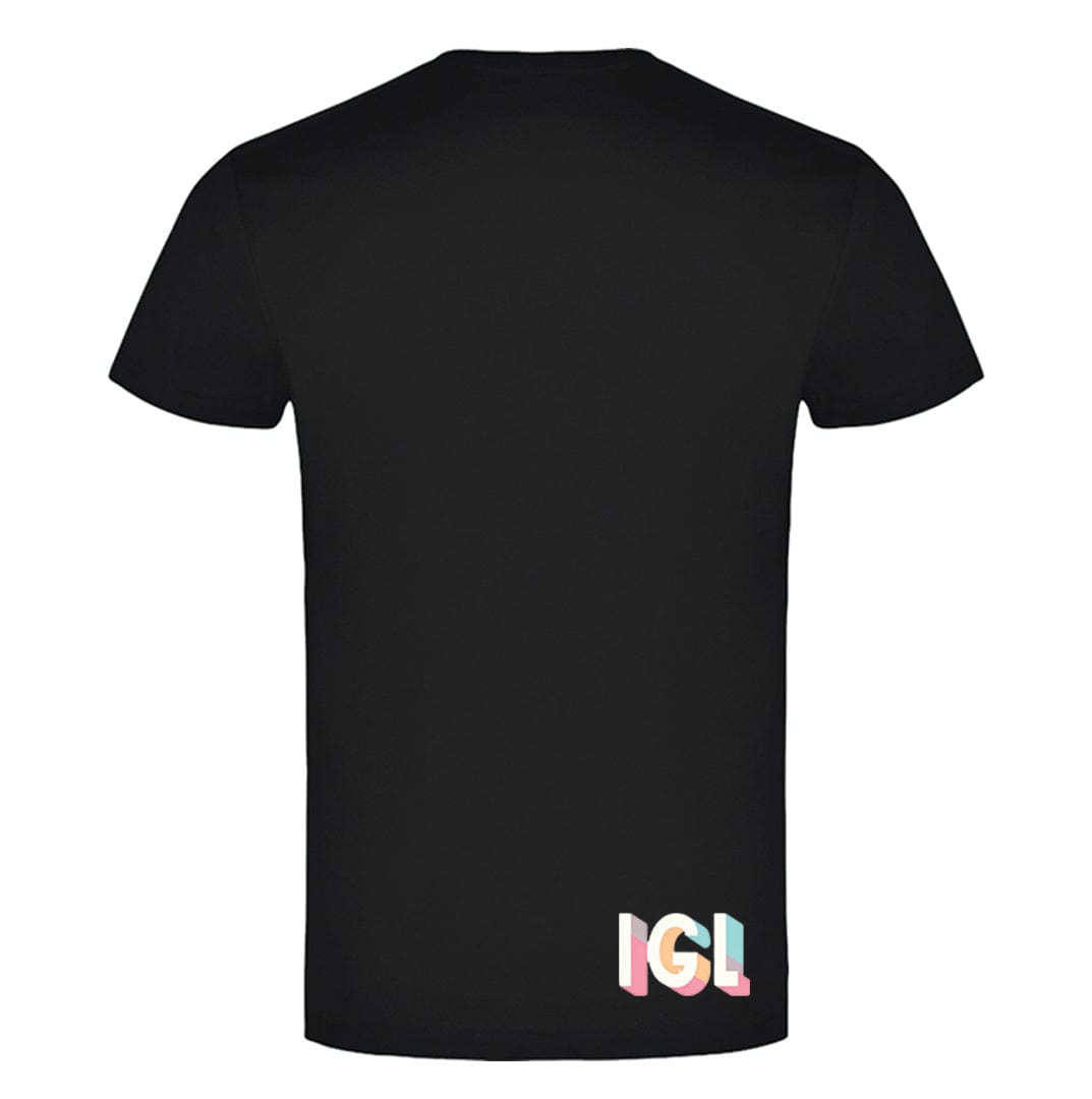 Polera negra reverso modelo train con logo igl