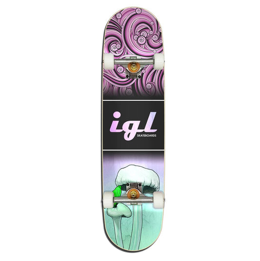 Skateboard Tabla de Skate Trip armada con colores pastel morado y verde