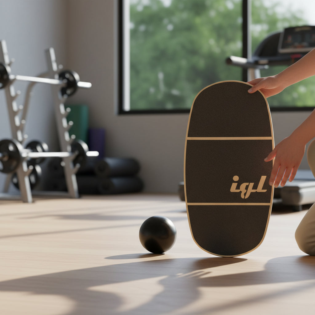 Balance ball para practicar equilibrio con su pelota en el gimnasio