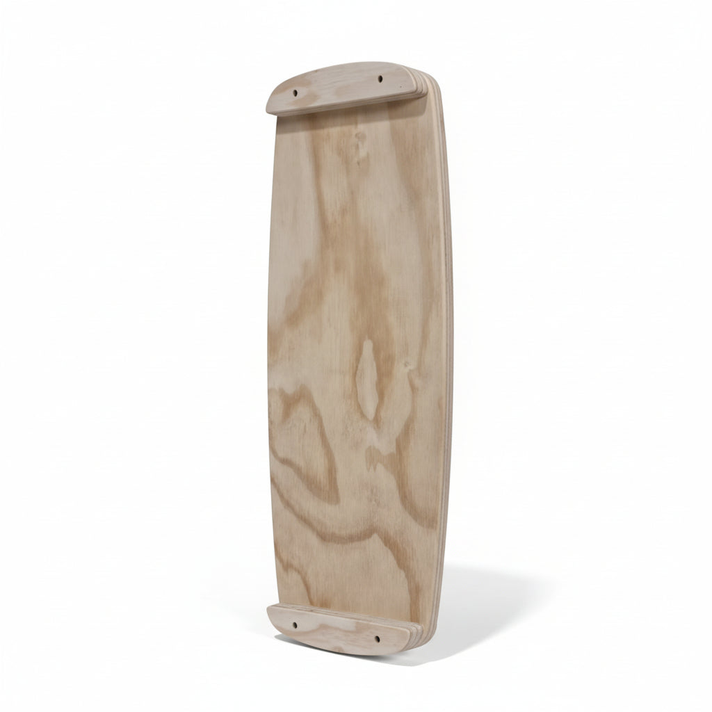 Balance board de madera con topes vista de abajo