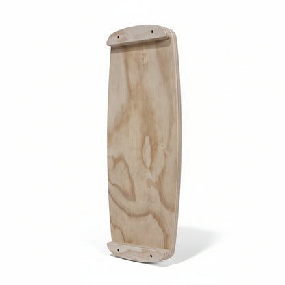 Balance board de madera con topes vista de abajo