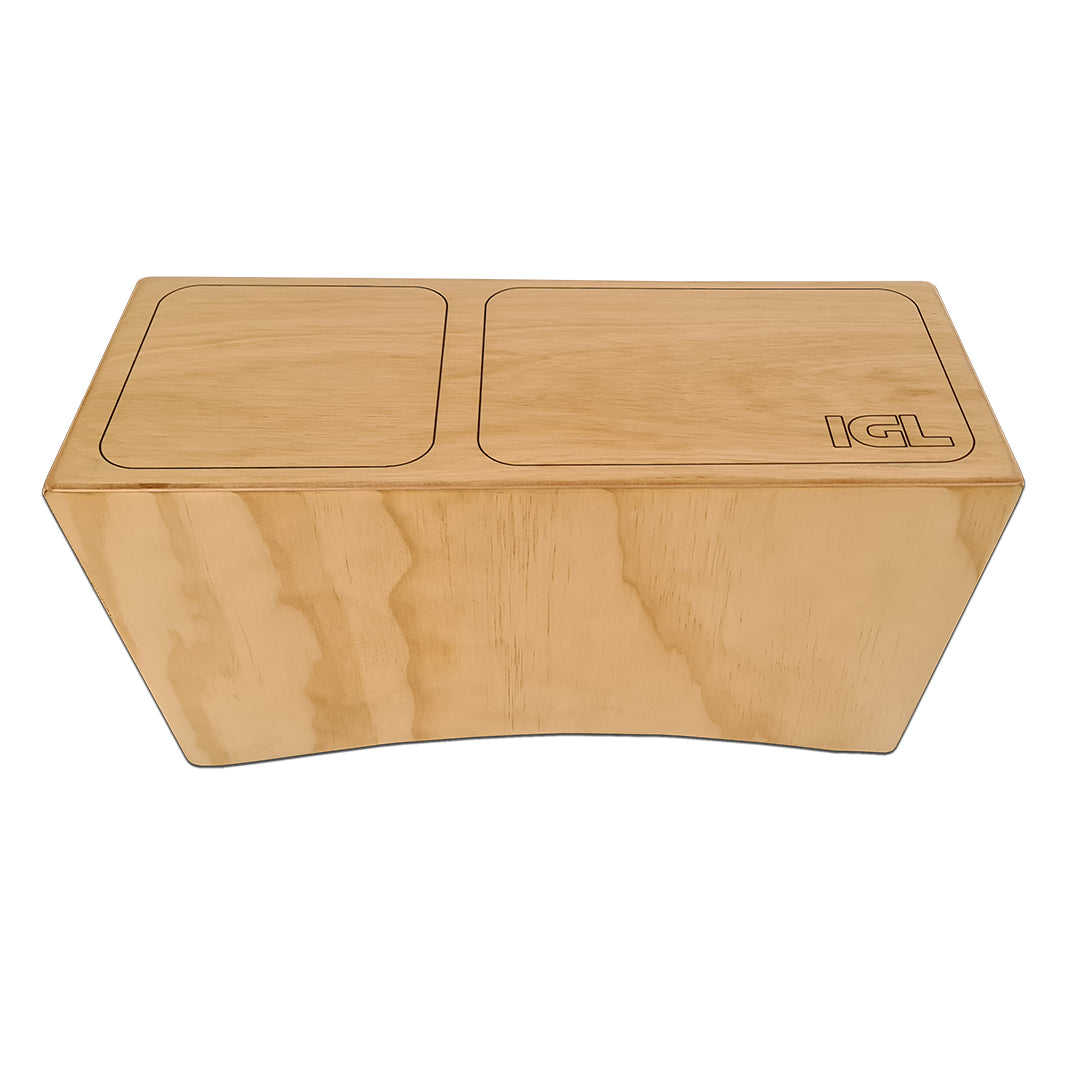 Bongo de madera vista frontal
