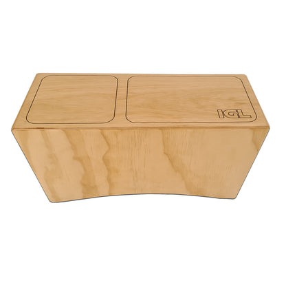 Bongo de madera vista frontal