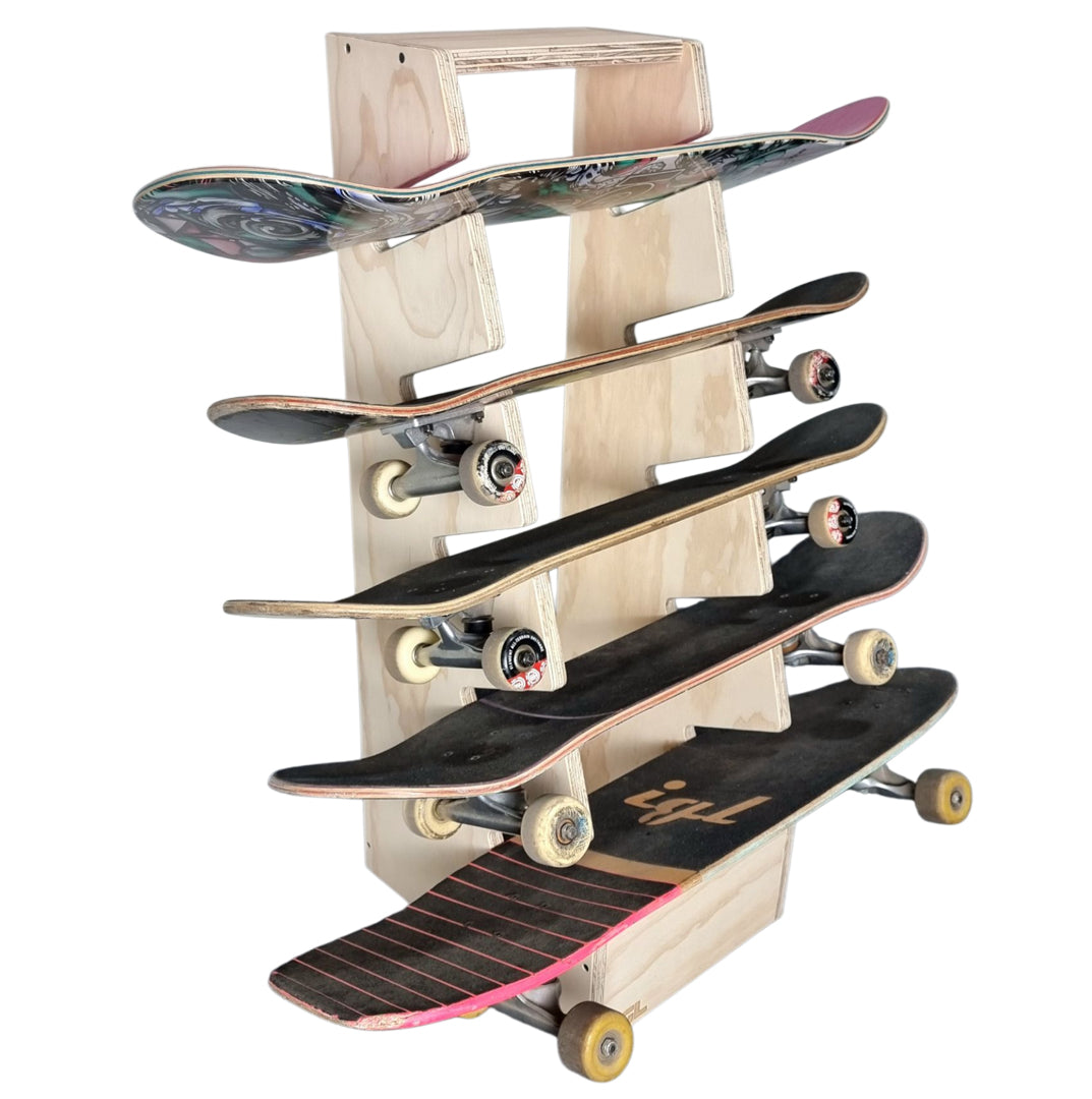 Rack para organizar las tablas de skate