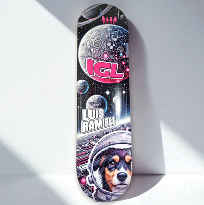 tabla de skate diseño espacio